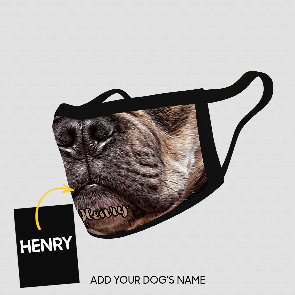 Personalized Dog Gift Idea - Dog Mouth With Big Nose Zoom For Dog Lovers - Cloth Mask