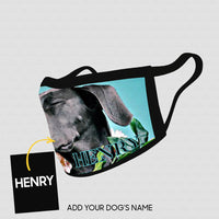 Thumbnail for Personalized Dog Gift Idea - Back Lab Closing Eyes Zoom For Dog Lovers - Cloth Mask