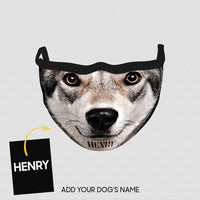 Thumbnail for Personalized Dog Gift Idea - Grey Corgi Face Zoom For Dog Lovers - Cloth Mask