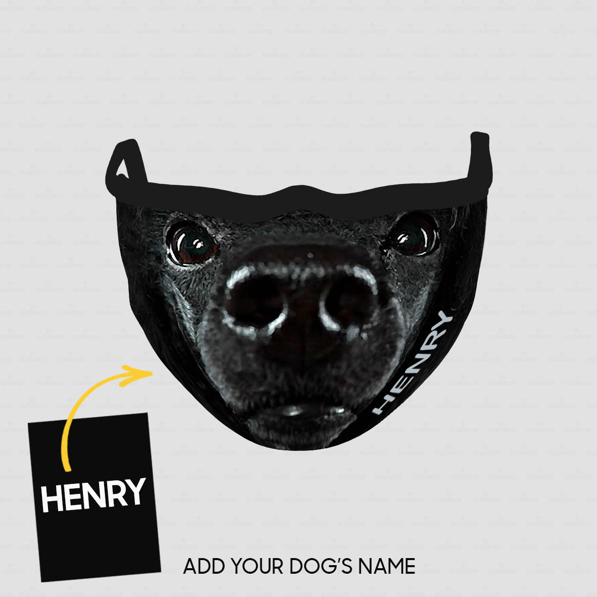 Personalized Dog Gift Idea - The Whole Black Dog For Dog Lovers - Cloth Mask