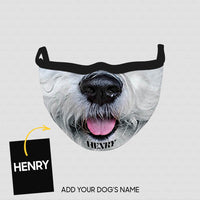 Thumbnail for Personalized Dog Gift Idea - Dog With White Hair Zoom For Dog Lovers - Cloth Mask