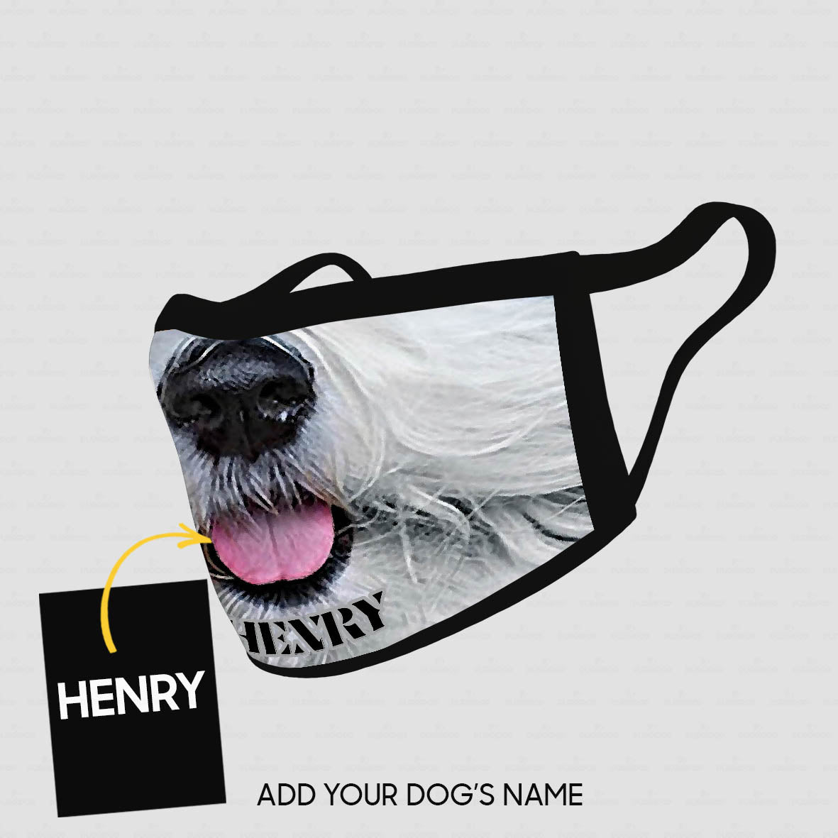 Personalized Dog Gift Idea - Dog With White Hair Zoom For Dog Lovers - Cloth Mask