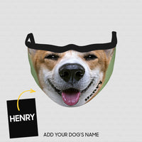 Thumbnail for Personalized Dog Gift Idea - Brown Corgi Tongue Out For Dog Lovers - Cloth Mask