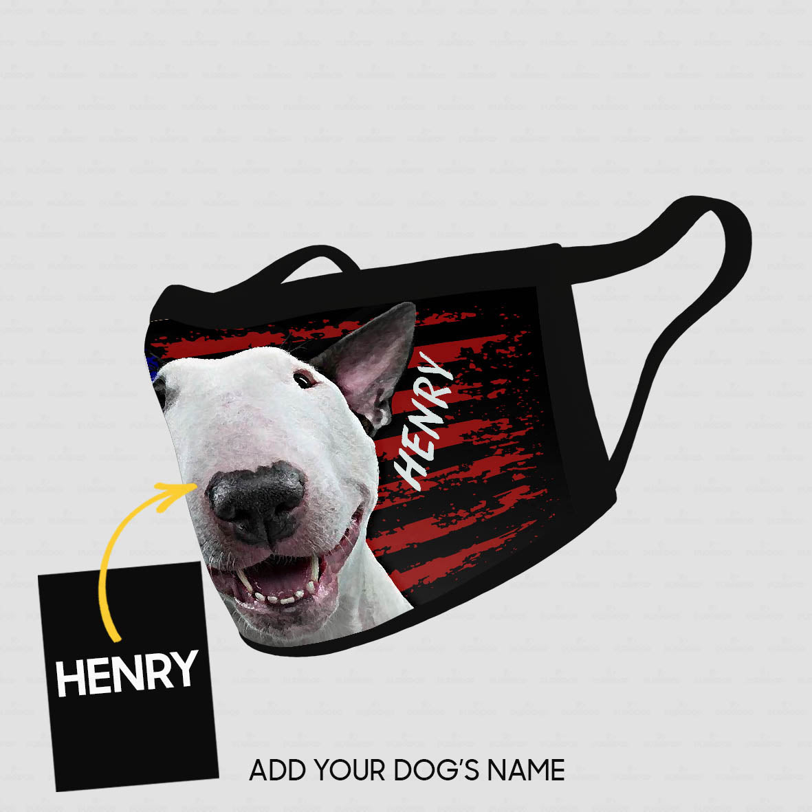 Personalized Dog Gift Idea - Bull Terrier For Dog Lovers - Cloth Mask