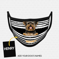 Thumbnail for Personalized Dog Gift Idea - Yorkshire Terrier In The Middle For Dog Lovers - Cloth Mask