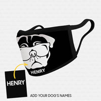 Thumbnail for Personalized Dog Gift Idea - Shadow Dog Wearing Glasses For Dog Lovers - Cloth Mask