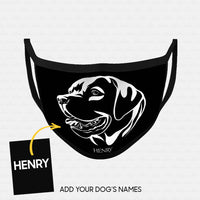 Thumbnail for Personalized Dog Gift Idea - Shadow Dog Half Left Face For Dog Lovers - Cloth Mask