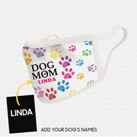 Thumbnail for Personalized Dog Gift Idea - Dog Mom Colorful Paws For Dog Lovers - Cloth Mask