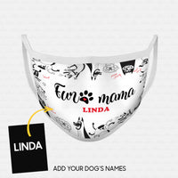 Thumbnail for Personalized Dog Gift Idea - Fur Mama For Dog Lovers - Cloth Mask