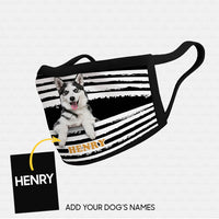 Thumbnail for Personalized Dog Gift Idea - Husky In The Middle For Dog Lovers - Cloth Mask