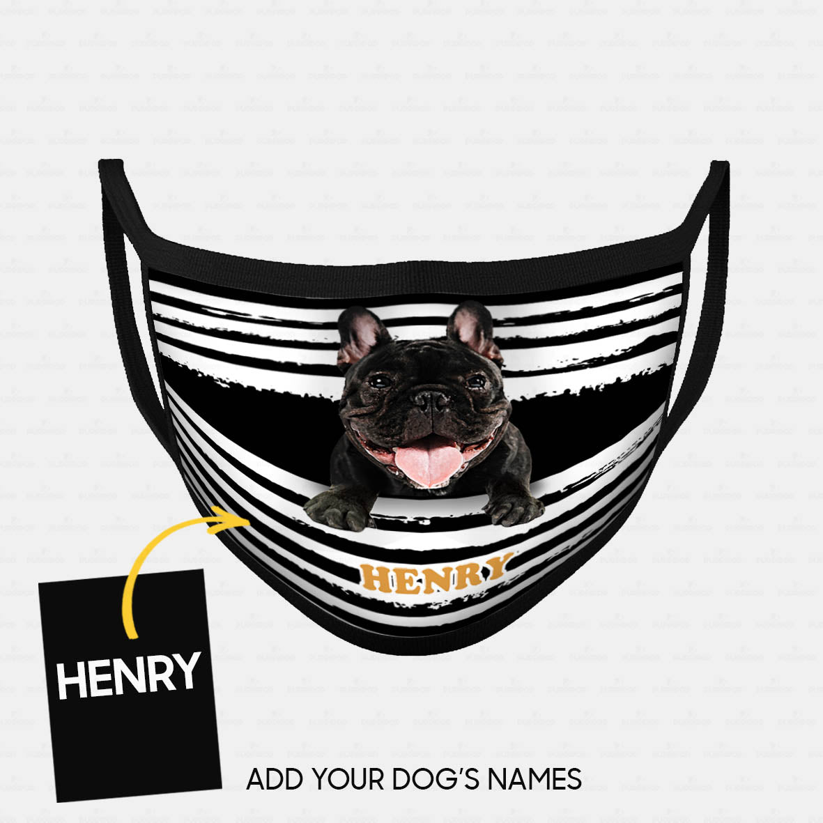 Personalized Dog Gift Idea - Frenchie In The Middle For Dog Lovers - Cloth Mask