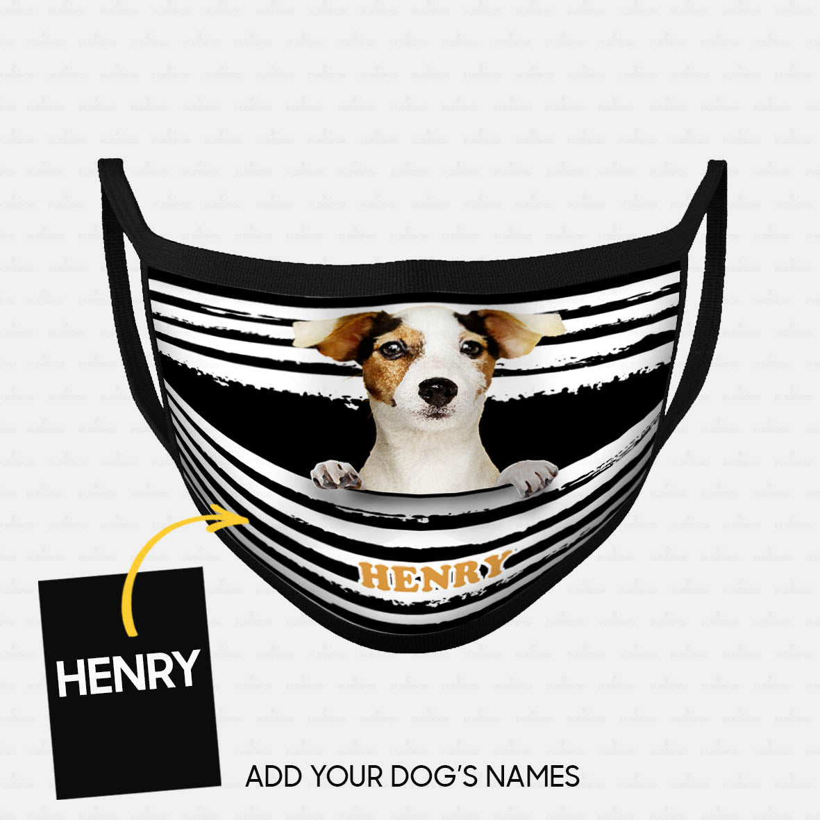 Personalized Dog Gift Idea - Jack Russell Terrier In The Middle For Dog Lovers - Cloth Mask
