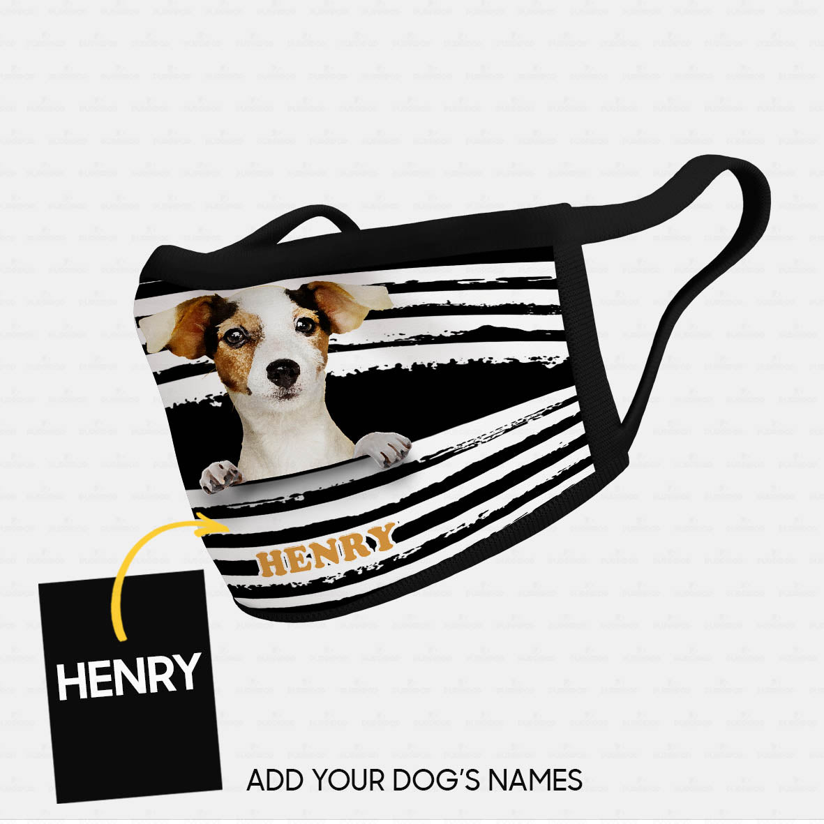 Personalized Dog Gift Idea - Jack Russell Terrier In The Middle For Dog Lovers - Cloth Mask
