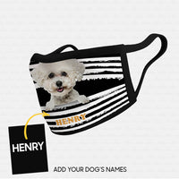 Thumbnail for Personalized Dog Gift Idea - Bichon Frise In The Middle For Dog Lovers - Cloth Mask
