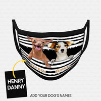 Thumbnail for Personalized Dog Gift Idea - Chihuhua And Jack Russell In The Middle For Dog Lovers - Cloth Mask