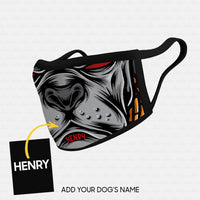 Thumbnail for Personalized Dog Gift Idea - Bad Dog With Red Hat Zoom In In For Dog Lovers - Cloth Mask