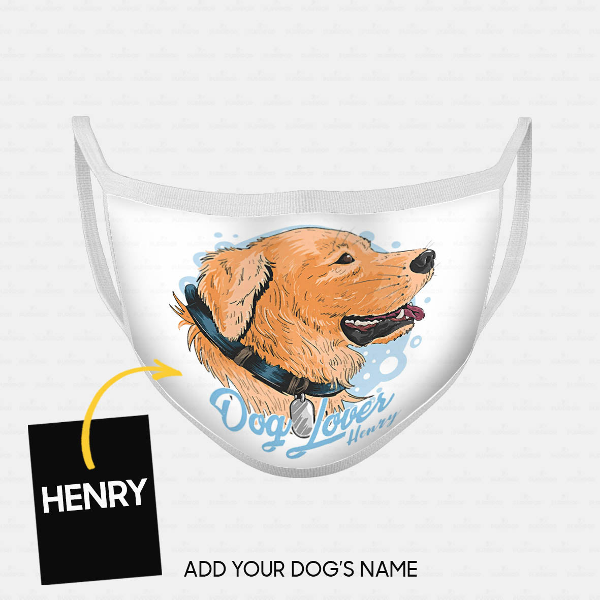 Personalized Dog Gift Idea - Golden The Dog Lover For Dog Lovers - Cloth Mask