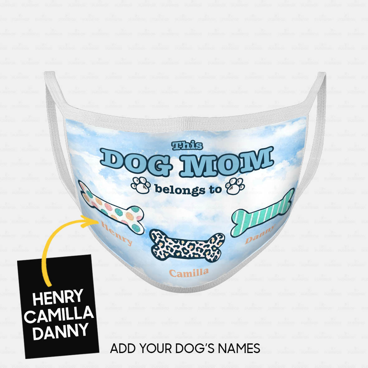 Personalized Dog Gift Idea - This Dog Mom Belongs To For Dog Lovers - Cloth Mask