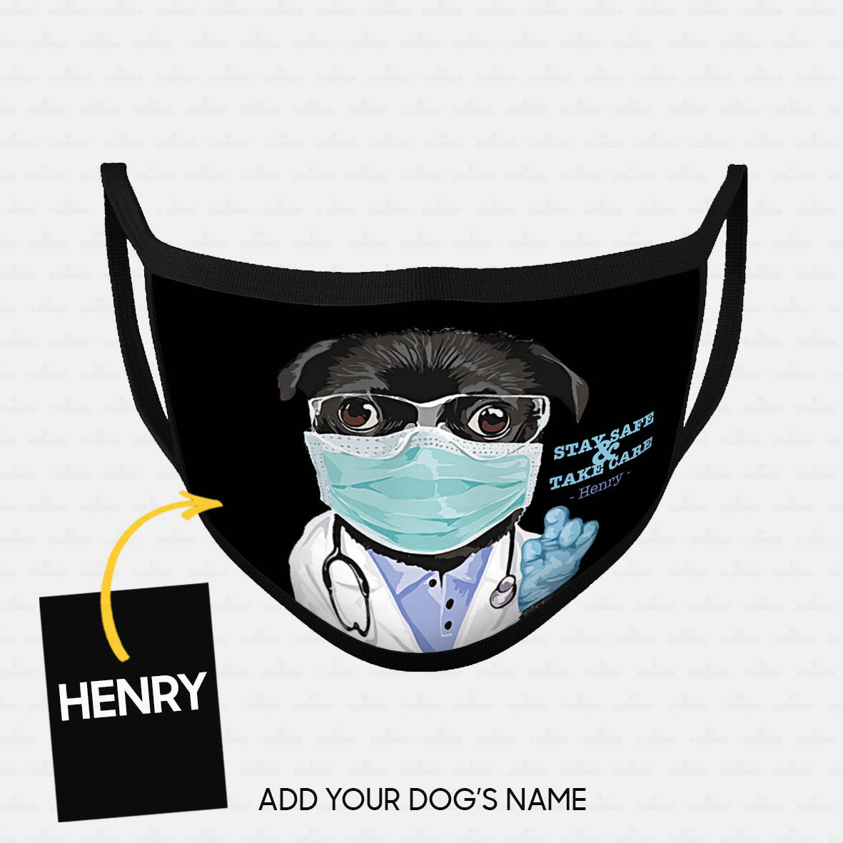 Personalized Dog Gift Idea - Doctor Wearing Mask Stay Safe And Take Care For Dog Lovers - Cloth Mask