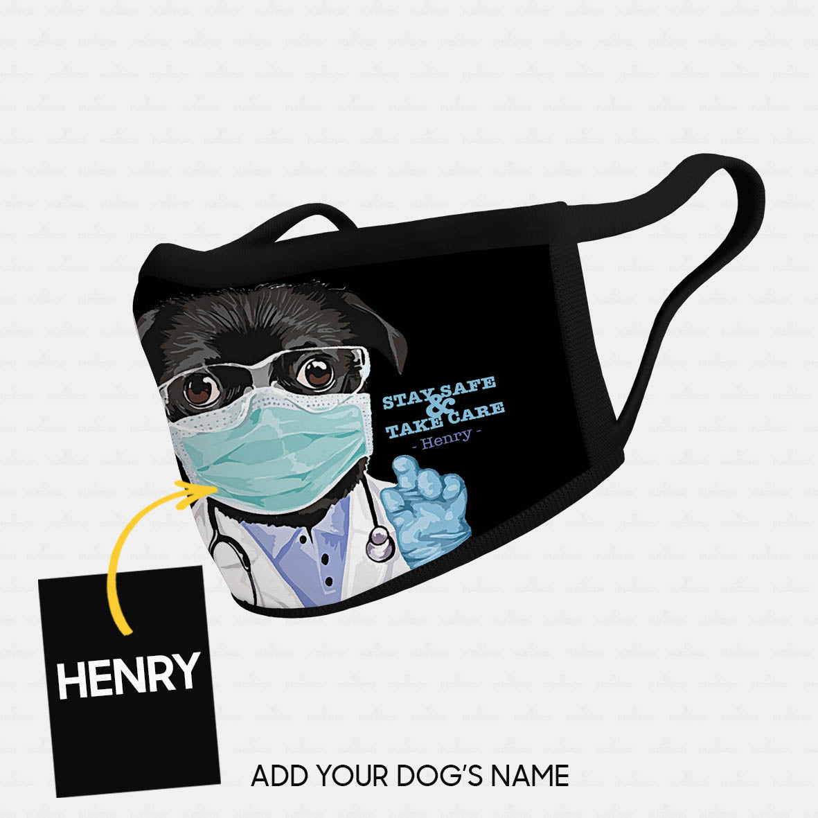 Personalized Dog Gift Idea - Doctor Wearing Mask Stay Safe And Take Care For Dog Lovers - Cloth Mask