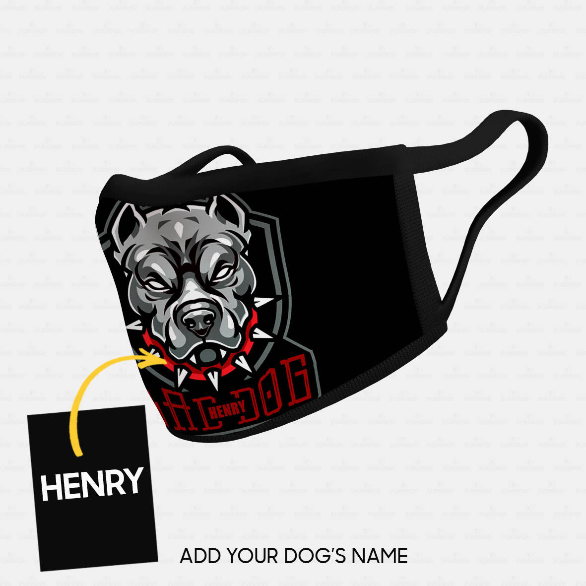 Personalized Dog Gift Idea - Bad Dog With Swag Collar For Dog Lovers - Cloth Mask