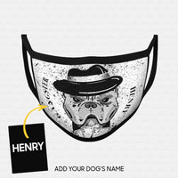 Thumbnail for Personalized Dog Gift Idea - Gangster Dog With Hat For Dog Lovers - Cloth Mask