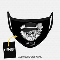 Thumbnail for Personalized Dog Gift Idea - Gangster Dog Smoking For Dog Lovers - Cloth Mask