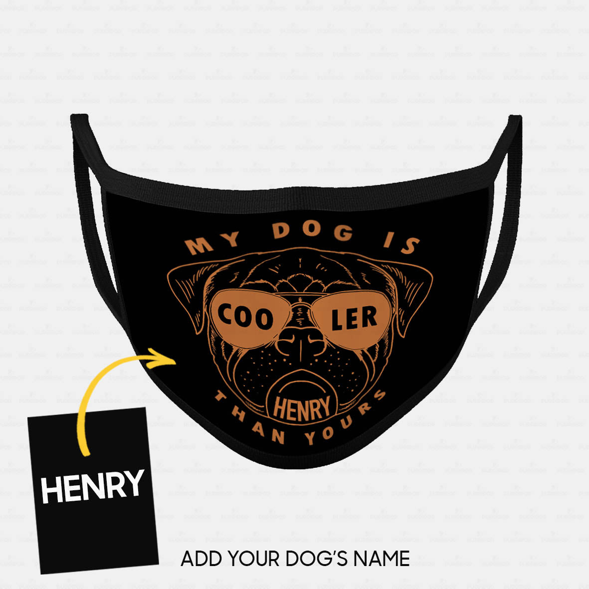 Personalized Dog Gift Idea - My Dog Is Cooler Than Yours For Dog Lovers - Cloth Mask