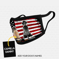 Thumbnail for Personalized Dog Gift Idea - Brown Dog And Black Dog Sit Together For Dog Lovers - Cloth Mask