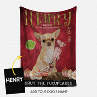 Thumbnail for Personalized Dog Blanket Gift Idea - Chihuahua Fucupcakes For Dog Lover - Fleece Blanket