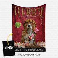 Thumbnail for Personalized Dog Blanket Gift Idea - Beagle Fucupcakes For Dog Lover - Fleece Blanket
