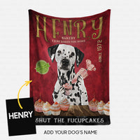 Thumbnail for Personalized Dog Blanket Gift Idea - Dalmatian Fucupcakes For Dog Lover - Fleece Blanket