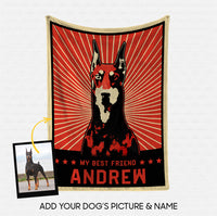 Thumbnail for Custom Dog Blanket - Personalized Pop Art Gift Idea - My Best Friend For Dog Lover - Fleece Blanket