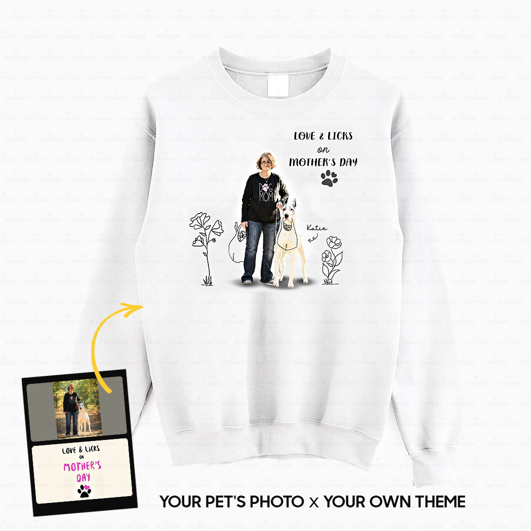 Personalized Dog Gift Idea - Funny Character Line Art For Puppy Lovers - Standard Crew Neck Sweatshirt