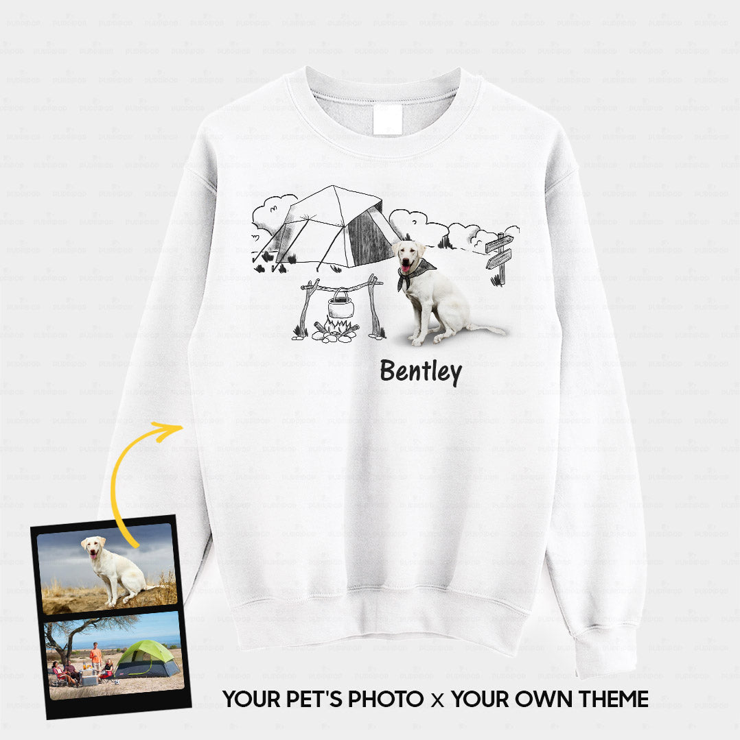 Personalized Dog Gift Idea - Funny Character Line Art For Puppy Lovers - Standard Crew Neck Sweatshirt