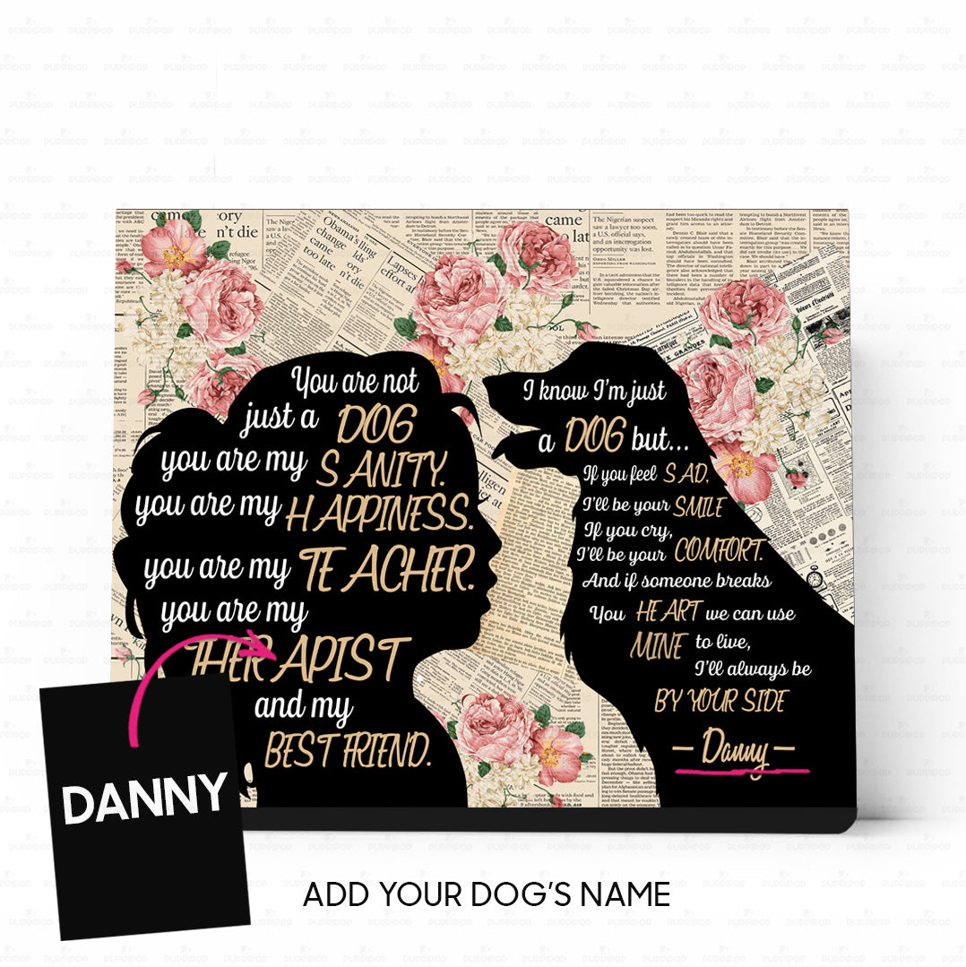 Personalized Dog Gift Canvas For Mom - You're Not Just A Dog - Matte Canvas