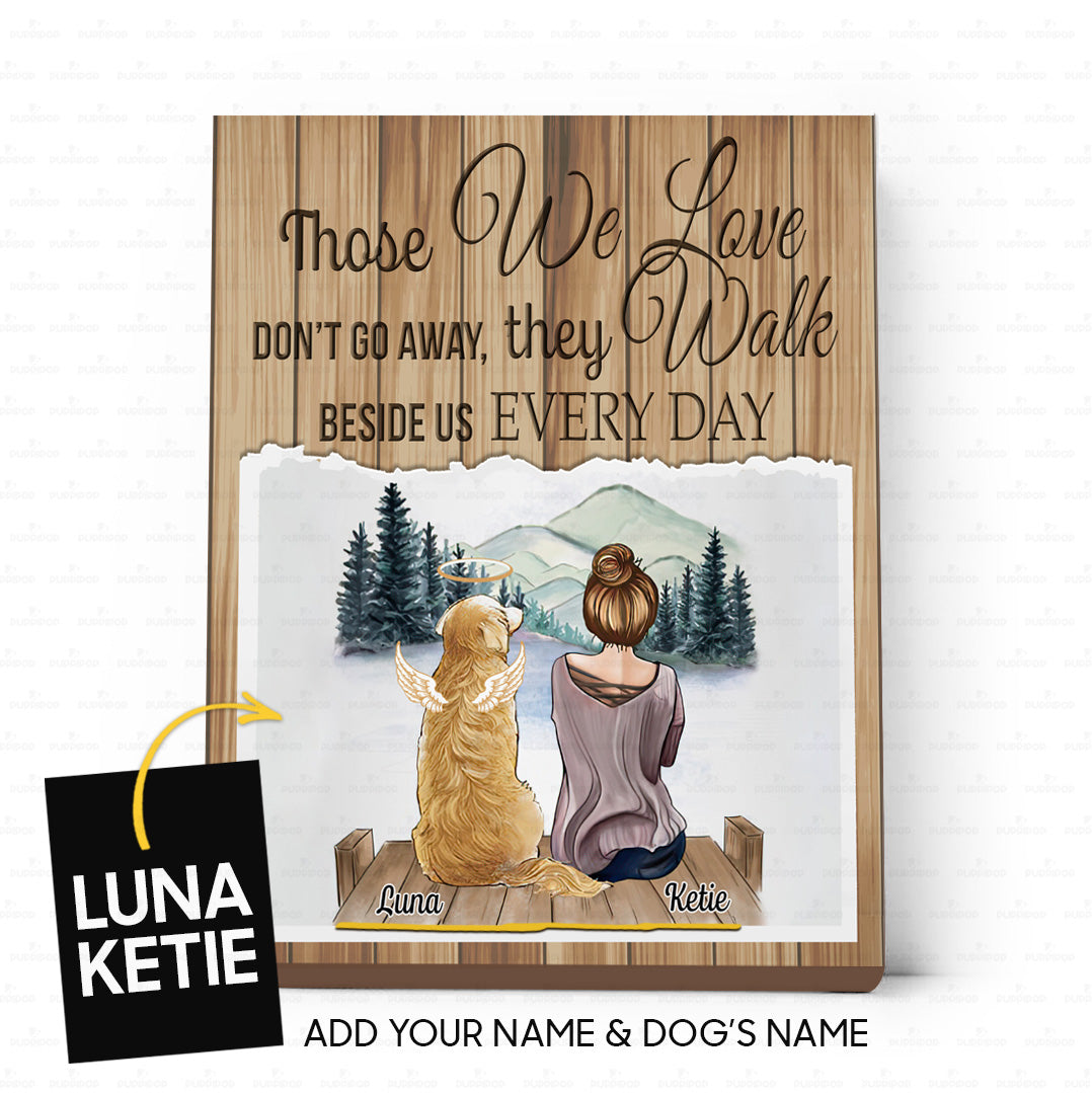 Personalized Dog Gift Canvas For Mom - Those We Love Don't Go Away - Matte Canvas