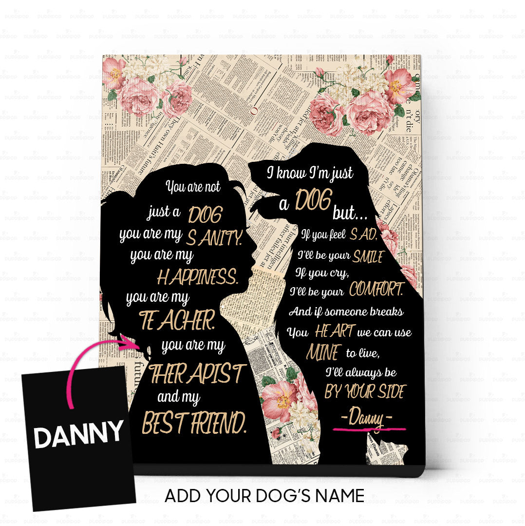 Personalized Dog Gift Canvas For Mom - You're Not Just A Dog - Matte Canvas