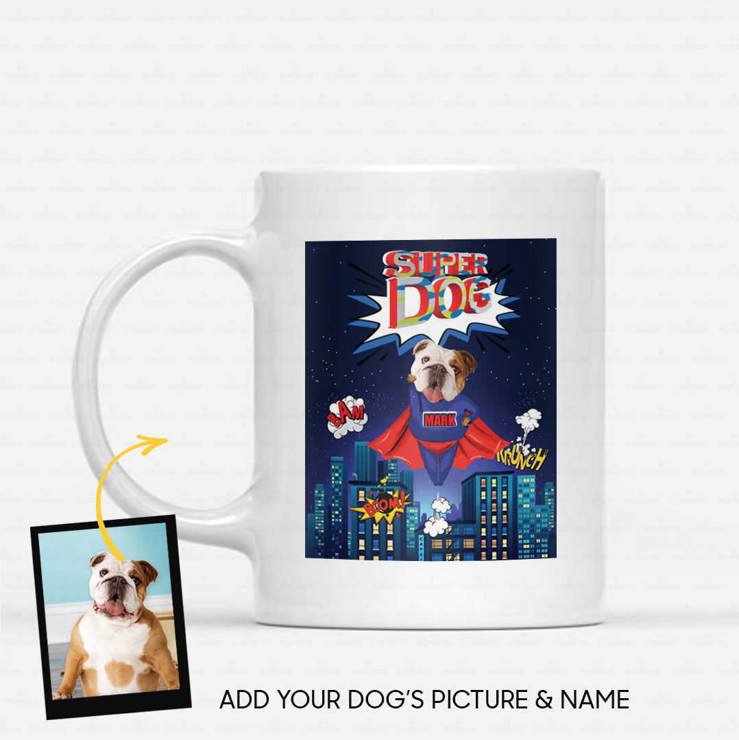 Custom Dog Creative Gift Idea - Superhero English Bull For Dog Lover - White Mug
