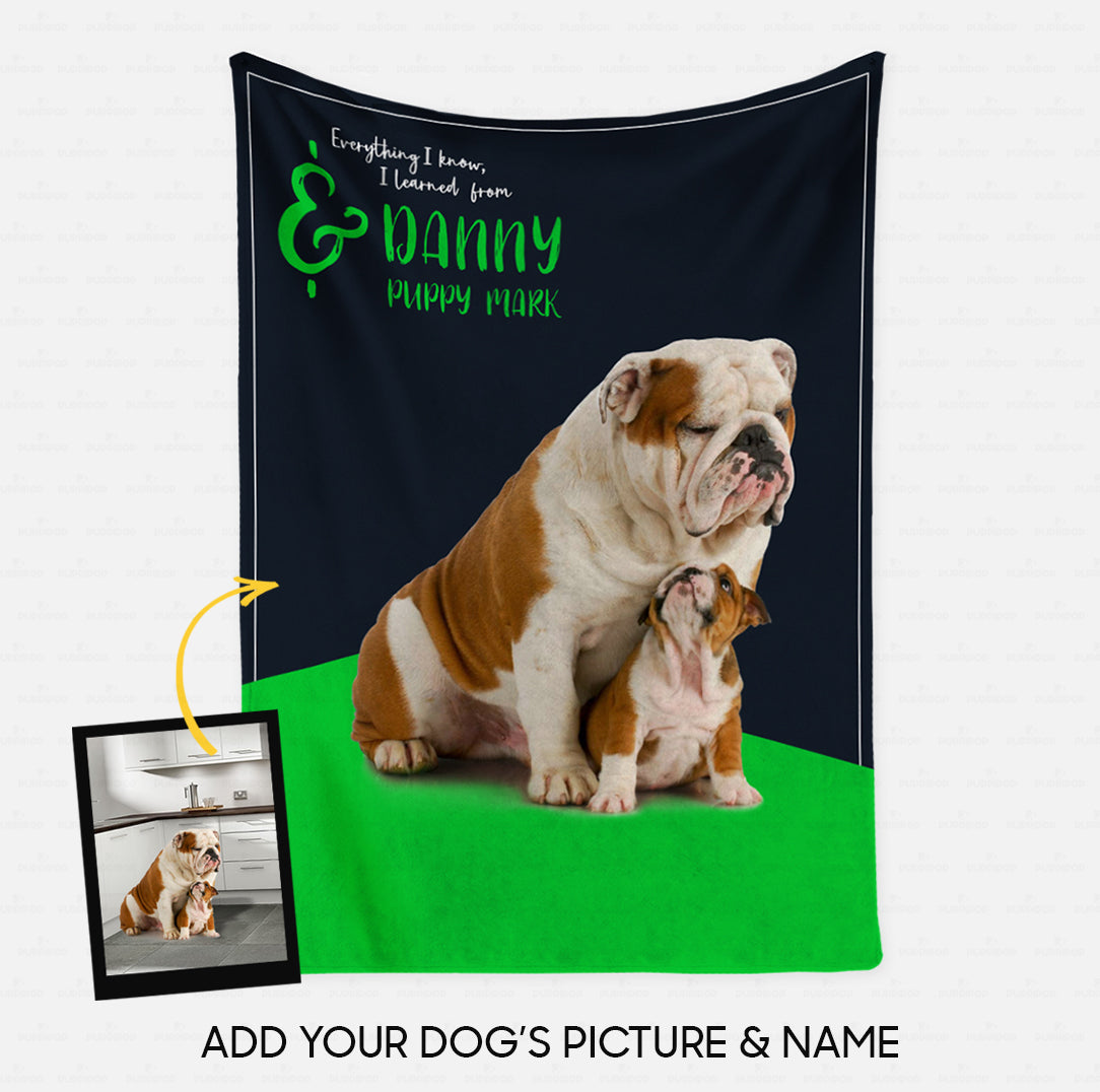 Custom Dog Blanket - Personalized Creative Gift Idea - Family Dog For Dog Lover - Fleece Blanket