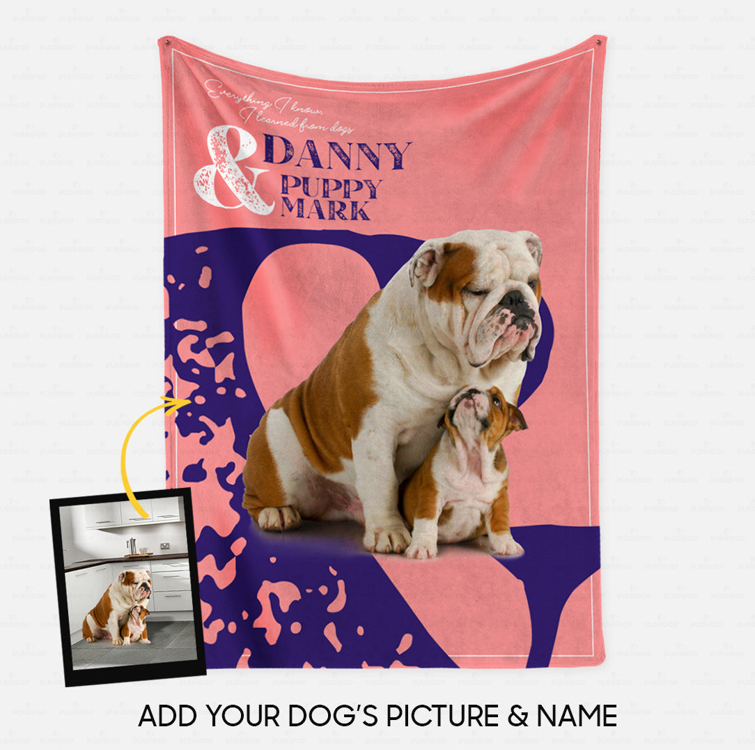 Custom Dog Blanket - Personalized Creative Gift Idea - Family Dog For Dog Lover - Fleece Blanket