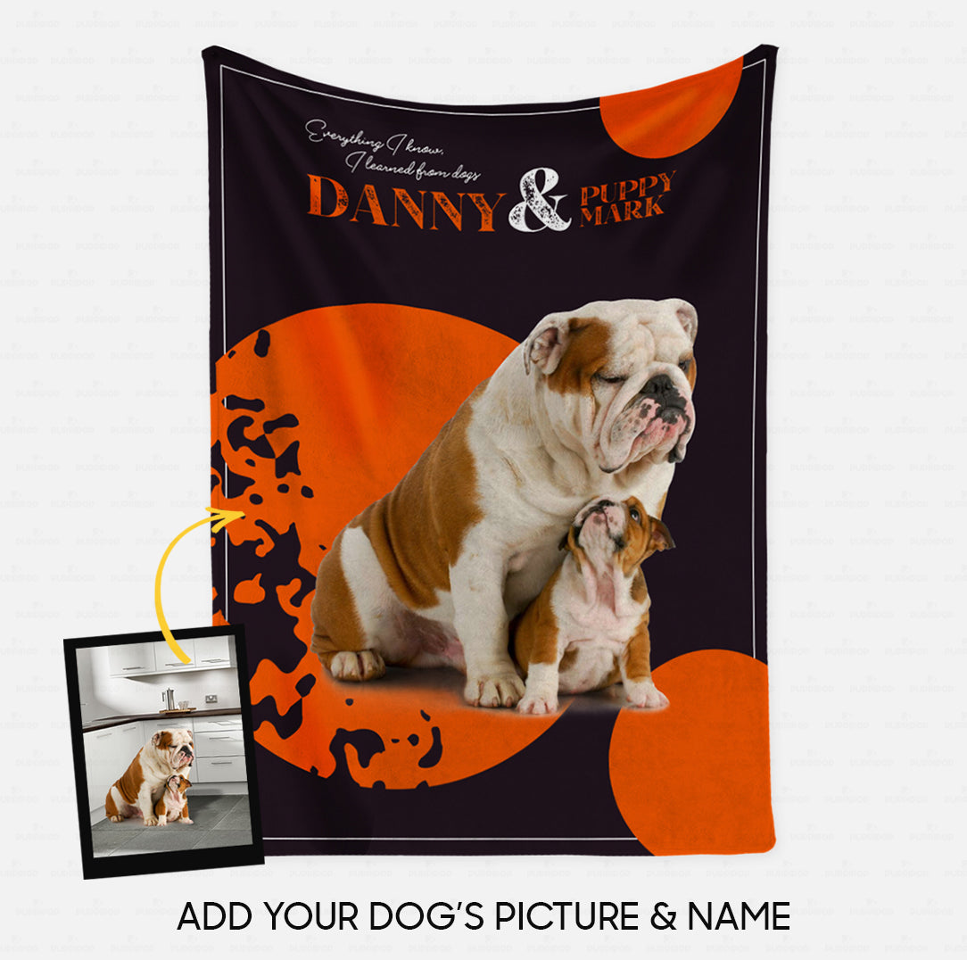 Custom Dog Blanket - Personalized Creative Gift Idea - Family Dog For Dog Lover - Fleece Blanket
