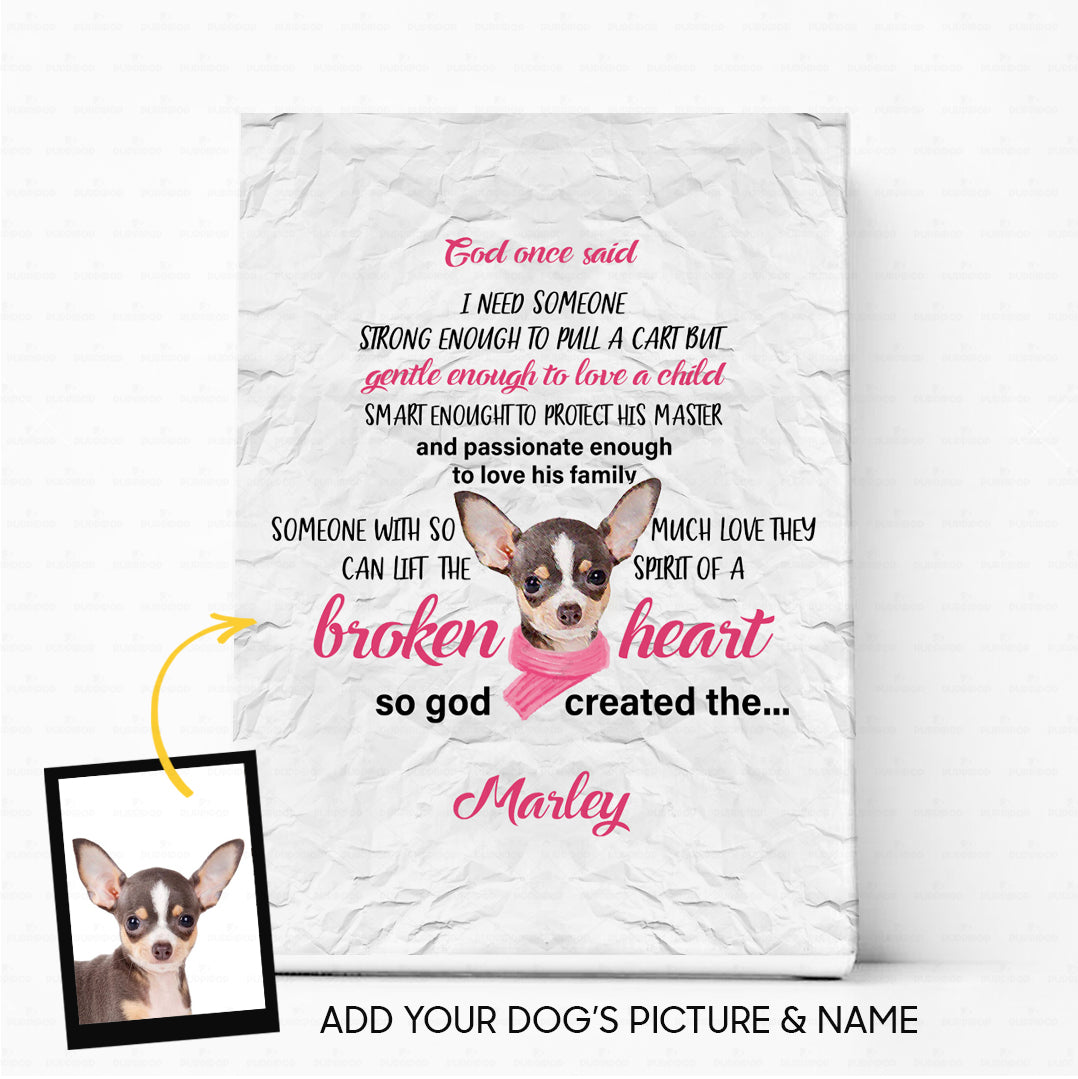 Custom Dog Canvas - Personalized Creative Gift Idea - Guardian Angel For Dog Lover - Matte Canvas