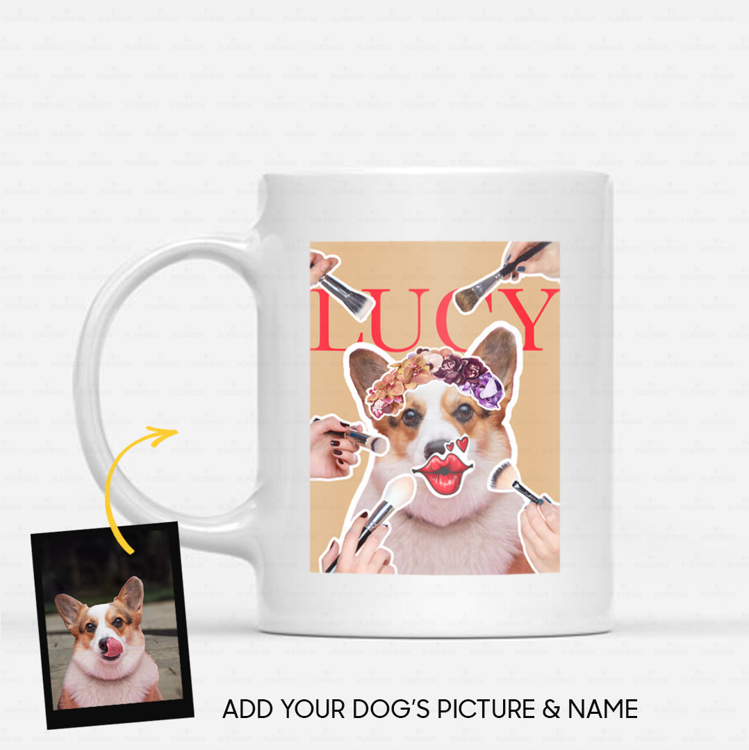 Custom Dog Mug - Personalized Creative Gift Idea - Dog Makeup For Dog Lover - White Mug