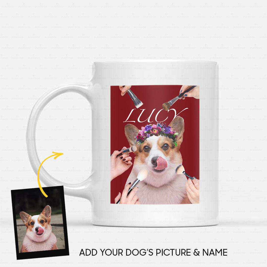 Custom Dog Mug - Personalized Creative Gift Idea - Dog Makeup For Dog Lover - White Mug
