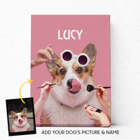 Thumbnail for Personalized Dog Gift Idea - Funny Face Dog Makeup For Dog Lovers - Matte Canvas