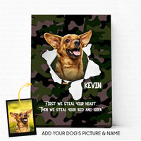 Thumbnail for Personalized Dog Gift Idea - Naughty Dog And Quote For Dog Lovers - Matte Canvas