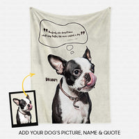 Thumbnail for Custom Dog Blanket - Personalized Creative Gift Idea - Dog's Quotes For Dog Lover - Fleece Blanket