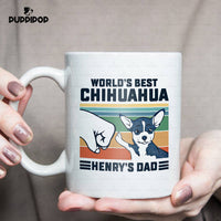 Thumbnail for Personalized Dog Gift Idea - World's Best Chihuahua Dad For Dog Dad - White Mug