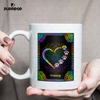 Thumbnail for Custom Dog Mug - Personalized Colorful Heart Gift For Dad - White Mug